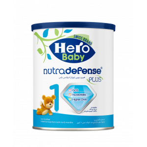 HERO BABY MILK NUTRADEFENSE PLUS STAGE 1 INFANT FORMULA FROM BIRTH TO 6 MONTHS 400 GM